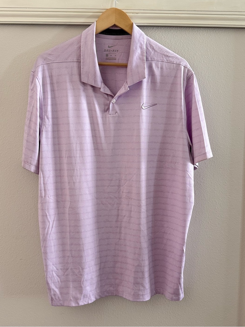 Nike Vapor Stripe Dri-FIT Golf Polo Men’s Size XL Lilac Purple